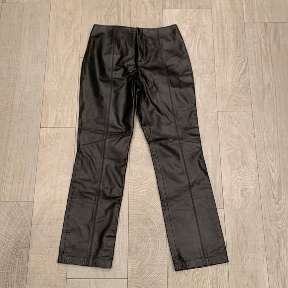 Nine West Black 100% Leather Pants